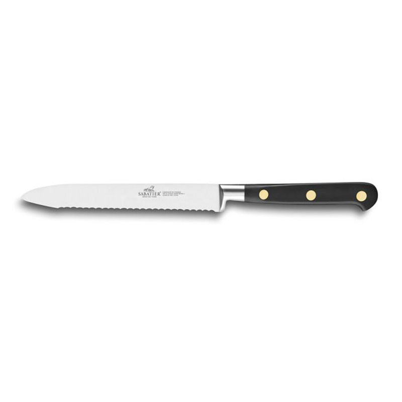 Ideal Brass Serrated Utility Knife, 12cm, Brass-0