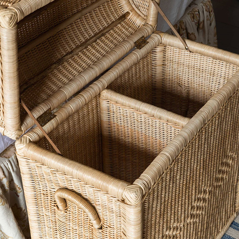 Chest Rattan Laundry Basket, H70cm, Natural-3