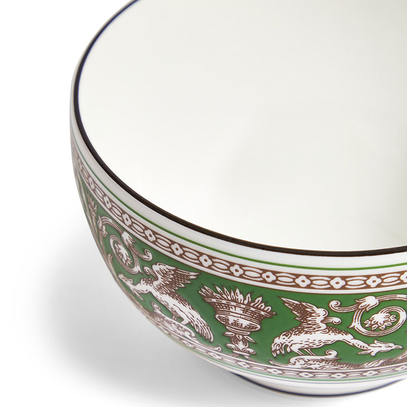 Florentine Rice Bowl, D10.5cm, Verde-2