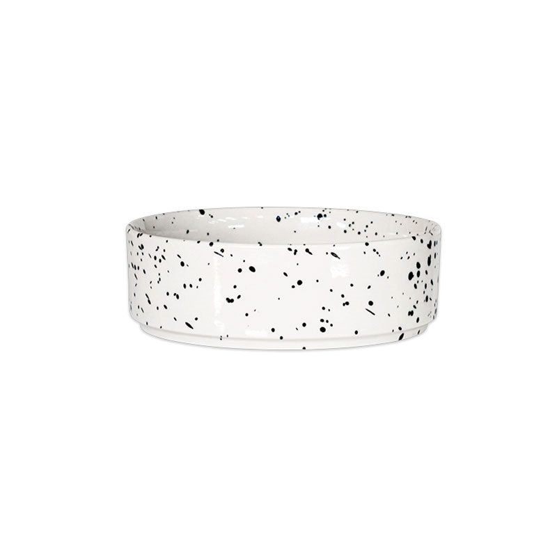 Ama Ceramic Pet Bowl, D12cm, Splatter-1