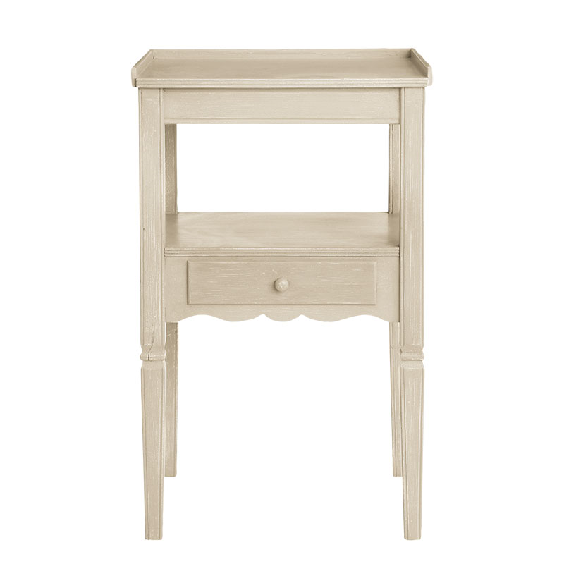 Bedside Table, Radnor, Linen Grey, 40cm-0