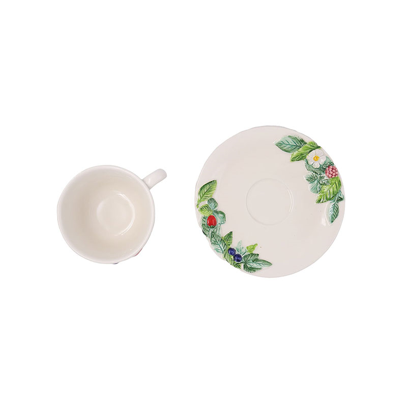 Frutti Di Bosco Set of 2 Teacups & Saucers, 180ml, Multi-4