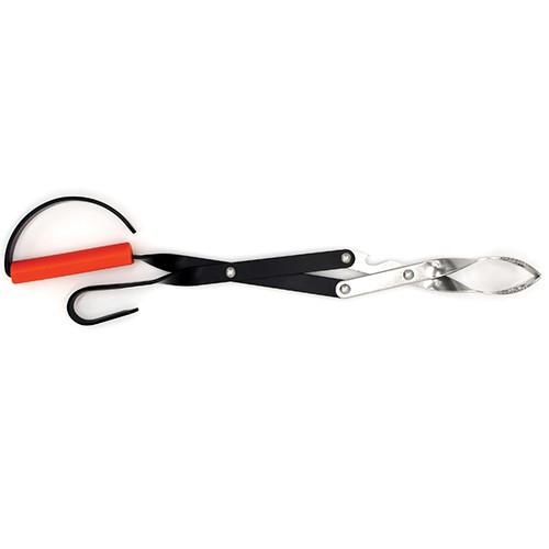 Premium BBQ tongs, Silver/Black-1