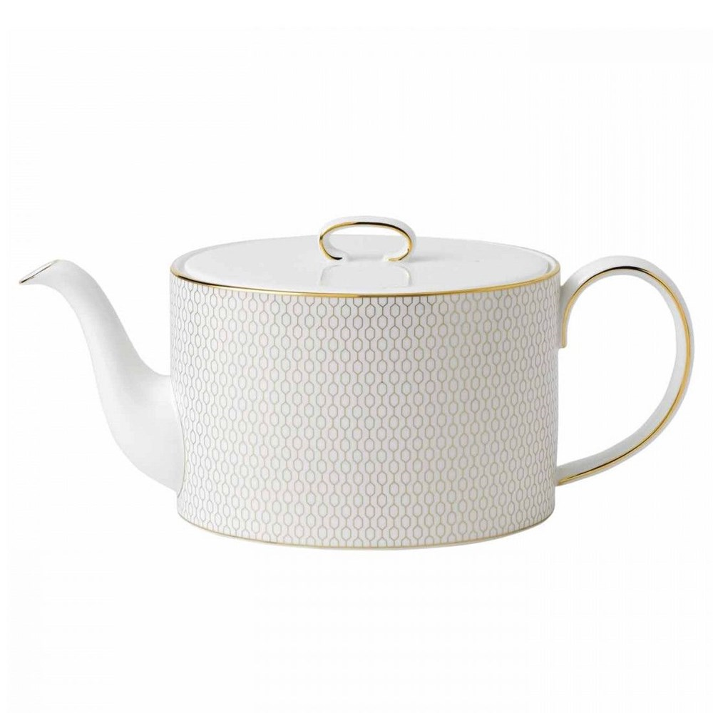 Gio Gold Teapot, 1L, Gold/White-0