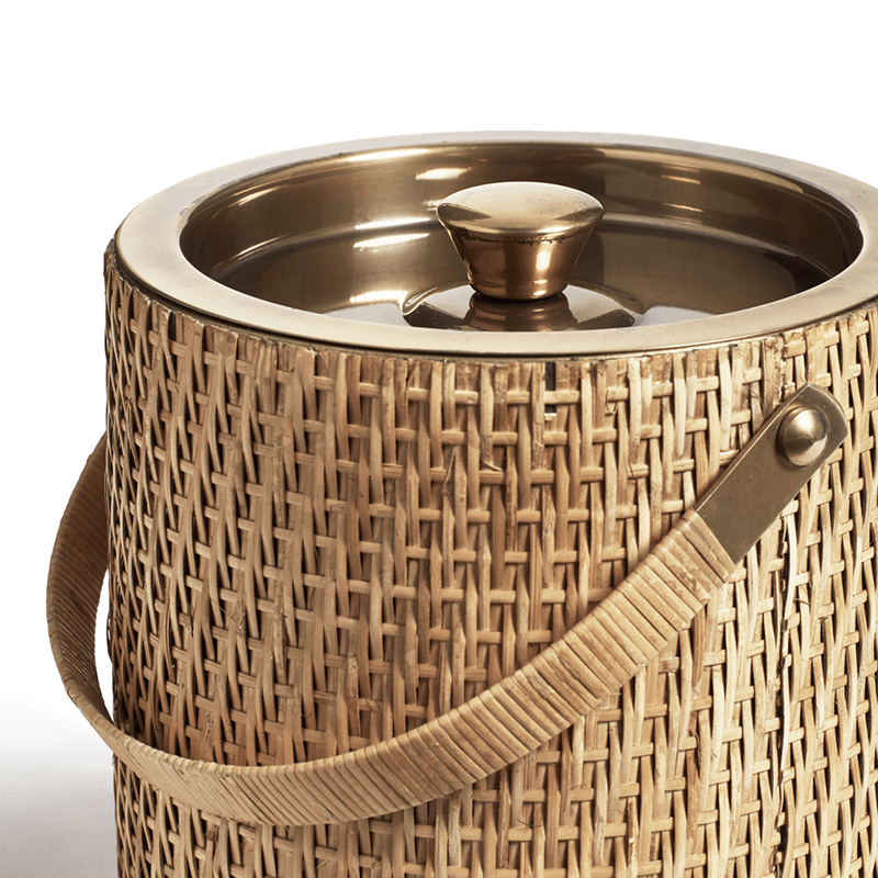 Sovannah Rattan Ice Bucket, D16cm, Sand-2