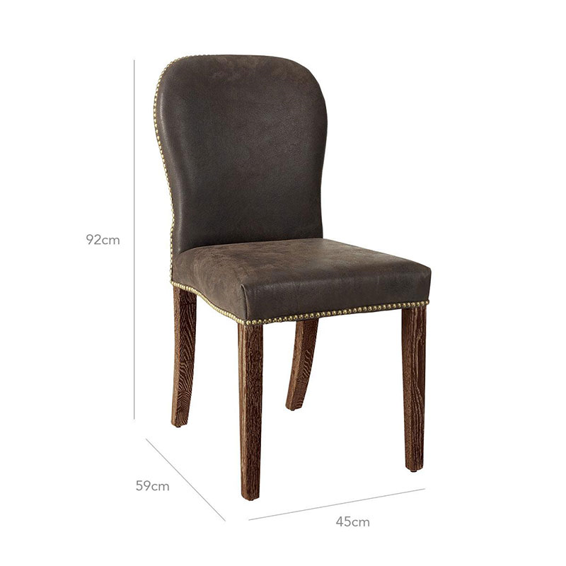 Stafford Chair, L45 x W59 x H92cm, Aged Truffle-2