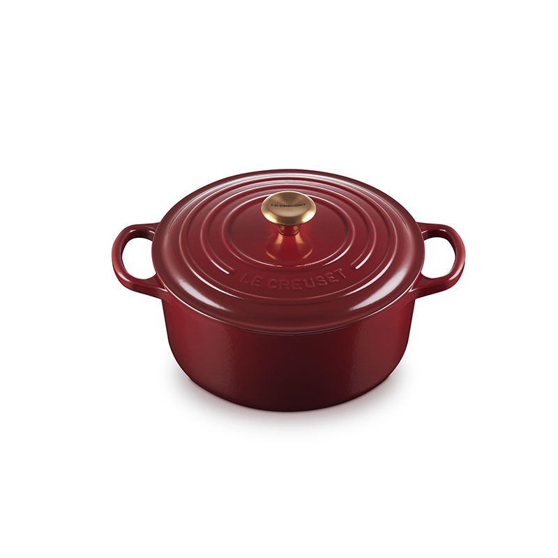 Signature Cast Iron Round Casserole, 22cm, Garnet-0