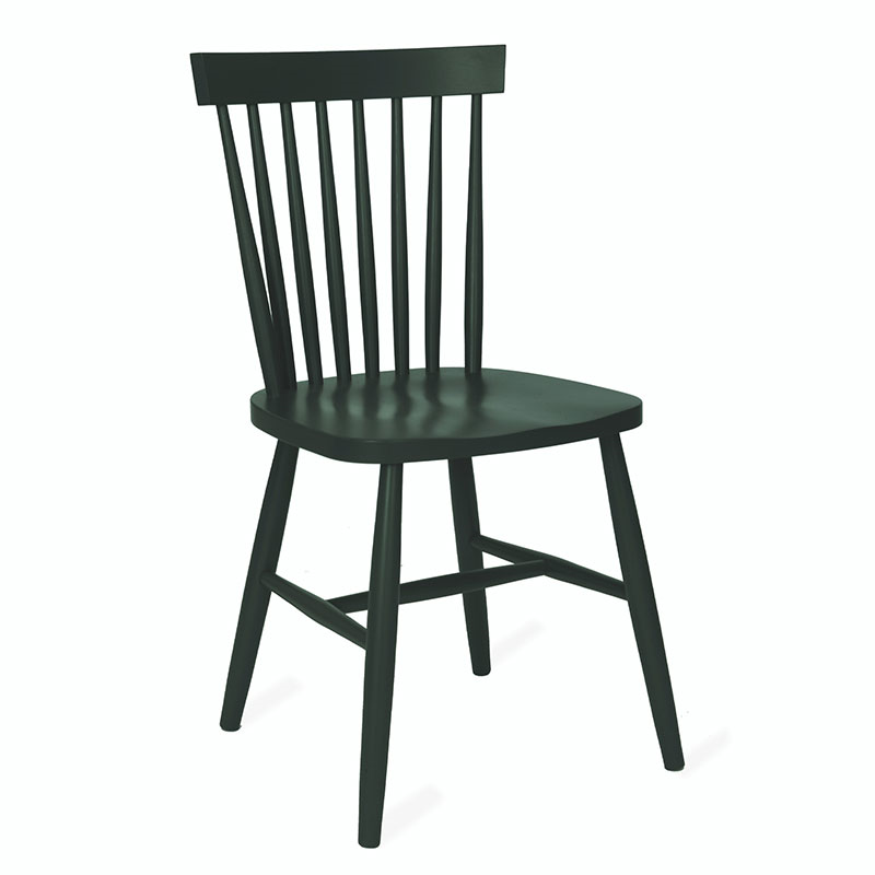 Spindle Pair of Back Chairs, Forest Green-3