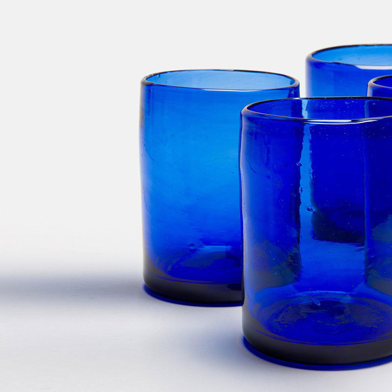 Zomi Set of 4 Tumblers, H10.5cm, Dark Blue-3