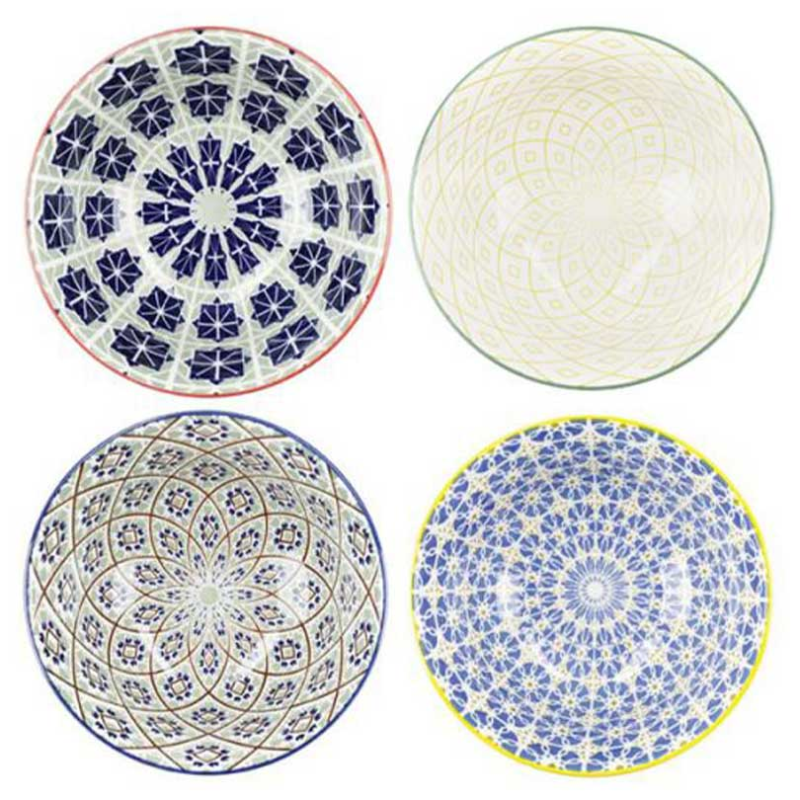 World of Flavours Set of 4 Bowls, D15.5cm, Multi-0