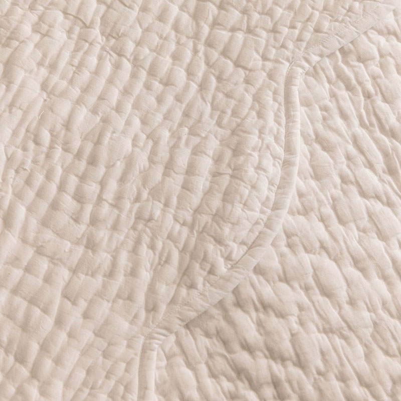 Nina Scalloped Quilted Cotton Bedspread, Double/ King, White-8