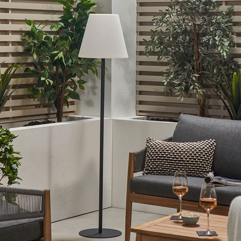 Outdoor Floor Lamp, H153cm, Grey-2