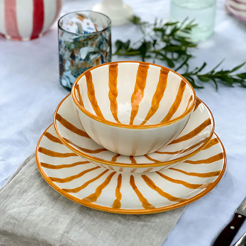 Wave 3 Piece Dinner Set, Sunglow-0