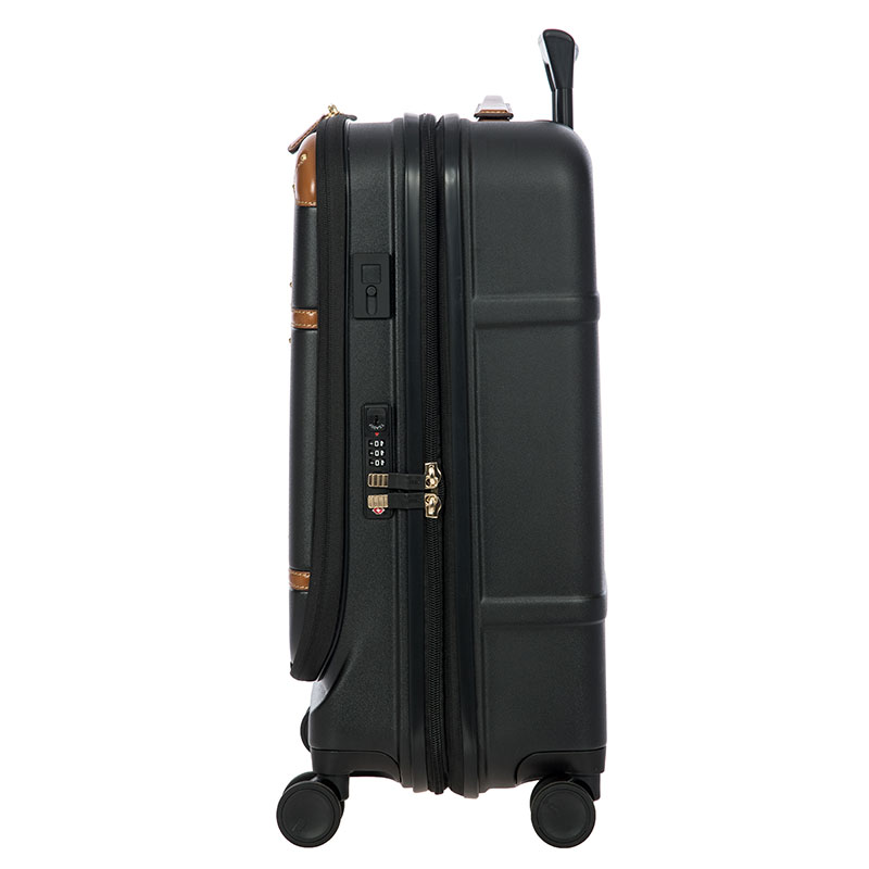 Bellagio Carry-On Suitcase with Front Pocket, H55 x L38 x W23/27cm, Black-3