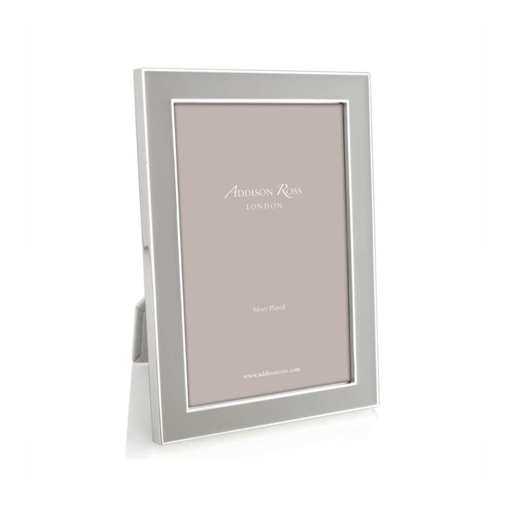 Enamel Range Photograph frame, 4 x 6" with 15mm border, Chiffon With Silver Plate-1