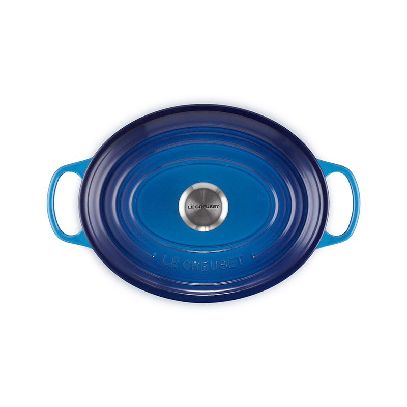 Signature Cast Iron Oval Casserole, 29cm, Azure-1