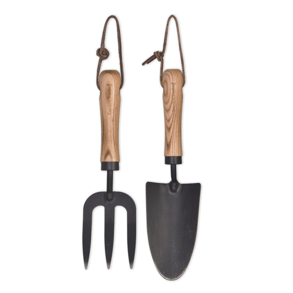 Horton Fork and Trowel Set, Black/Natural-1