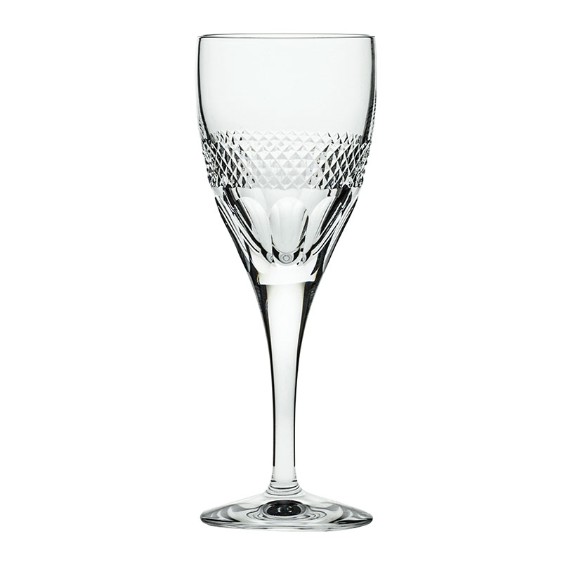 Diamonds Set of 2 Wine Glasses, 280ml, Clear-1