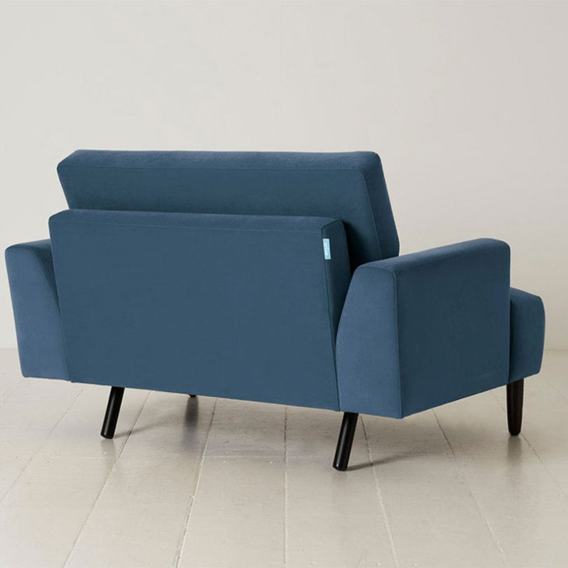 Model 05 Velvet Love Seat, Teal-3