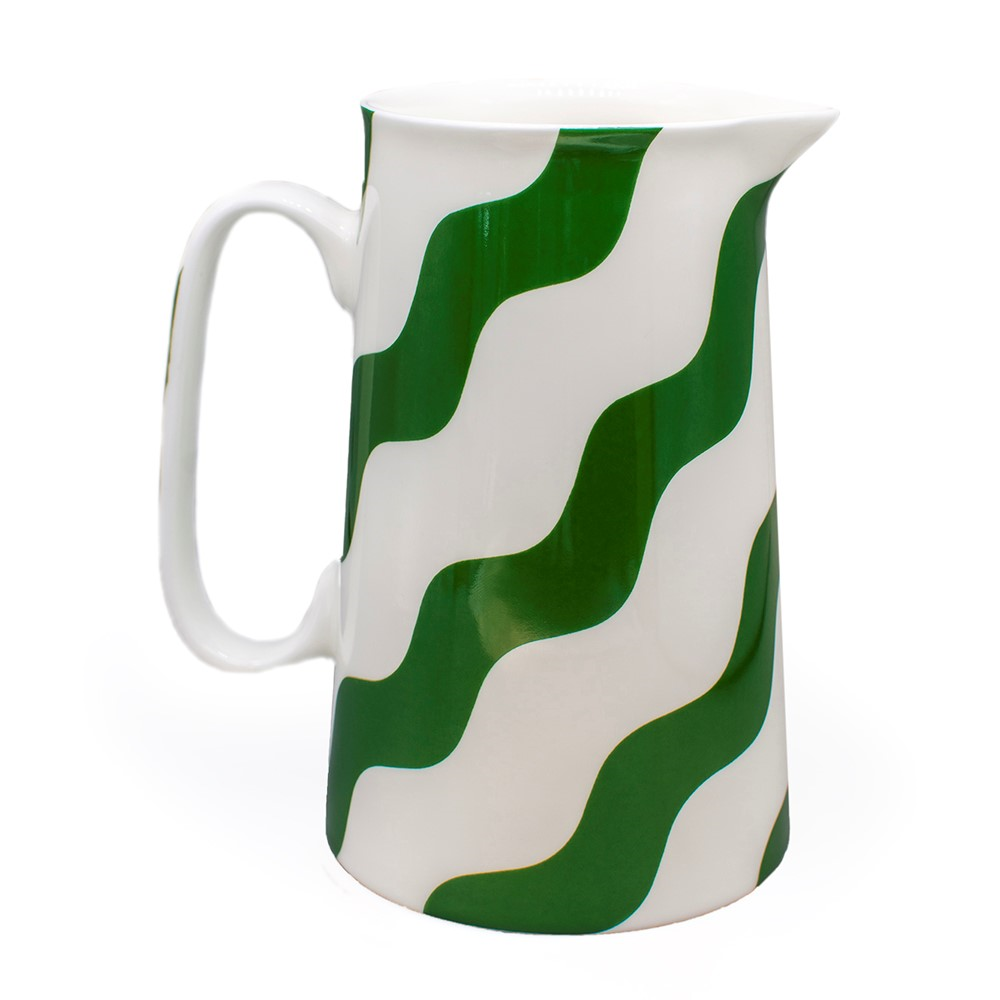 Scallop Collection Jug, H18cm, Green-0