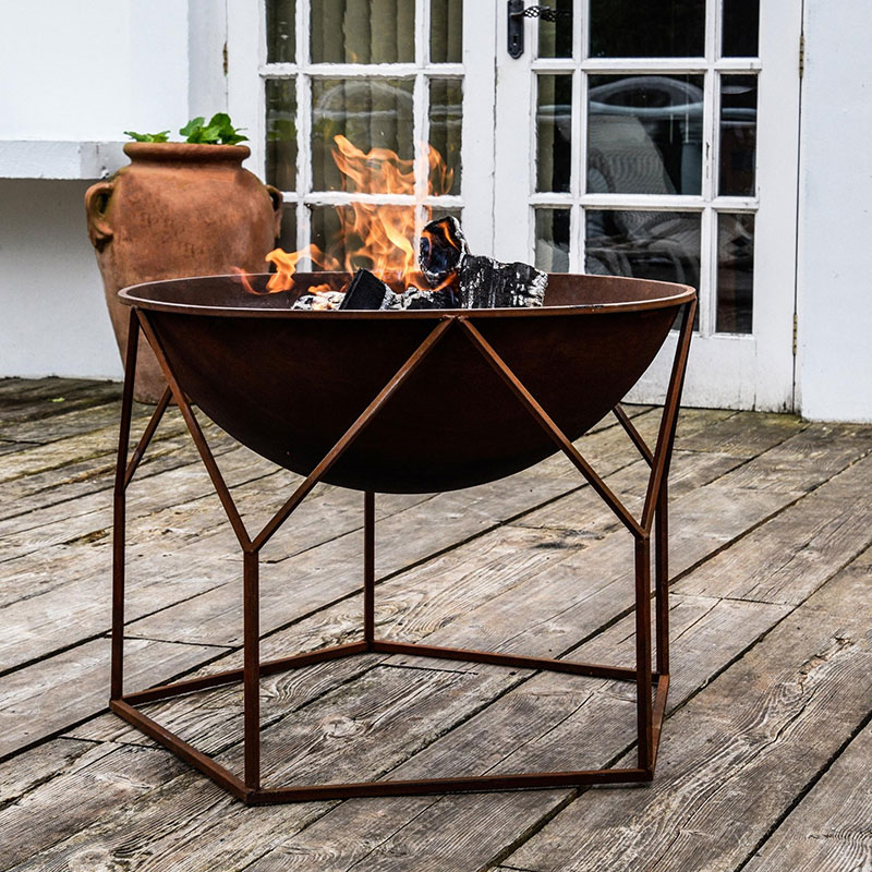 Buckingham Outdoor firebowl, W70cm, Rust-0