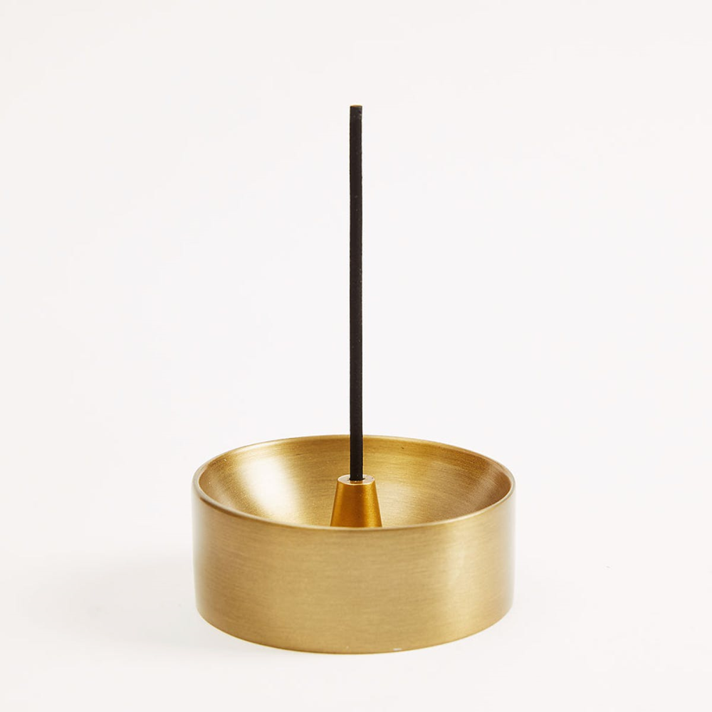 Ray Bergamot & mandarin zest incense holder, brass-0