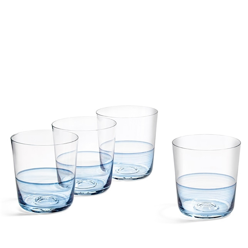 1815 Glass Set of 4 Tumblers, 350ml, Blue-0