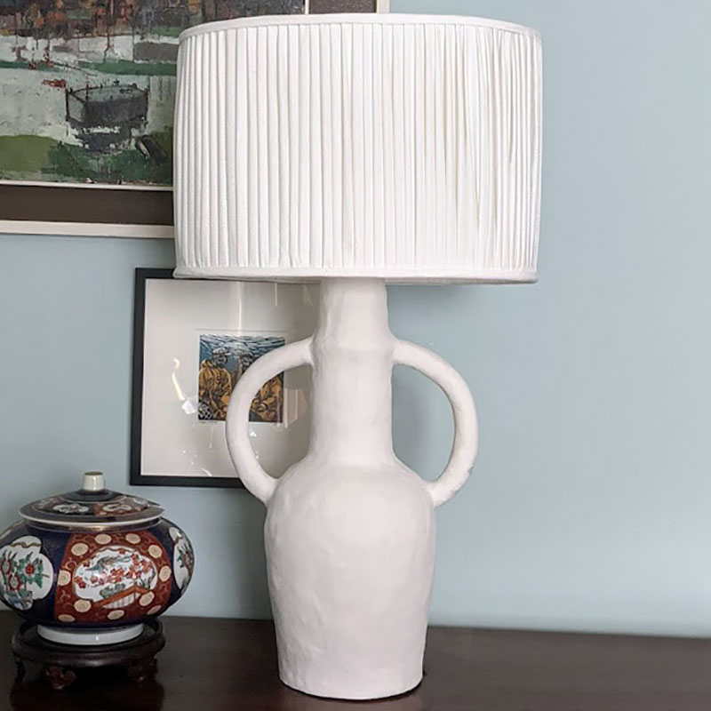 Rumba Sculptural Table Lamp, H54cm, White-0