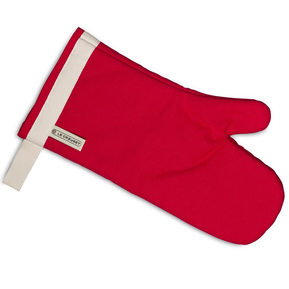 Textiles Oven mitt with storage magnet, 14", Cerise-0