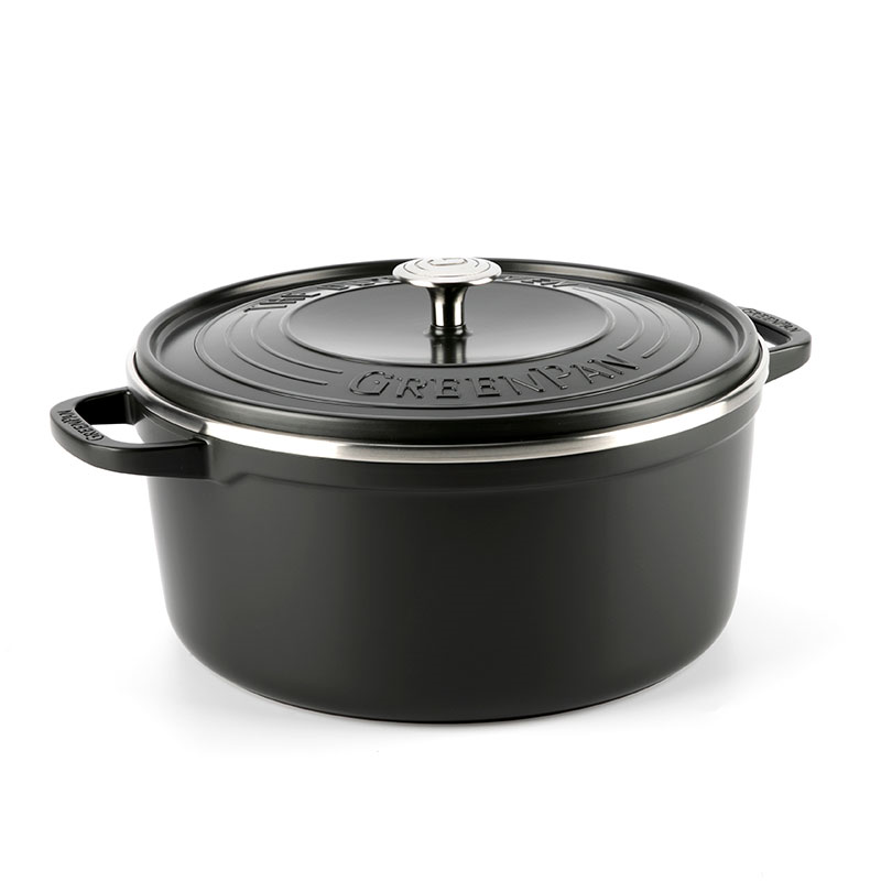 Featherweights Non-Stick Casserole with Lid, 28cm, Black-0