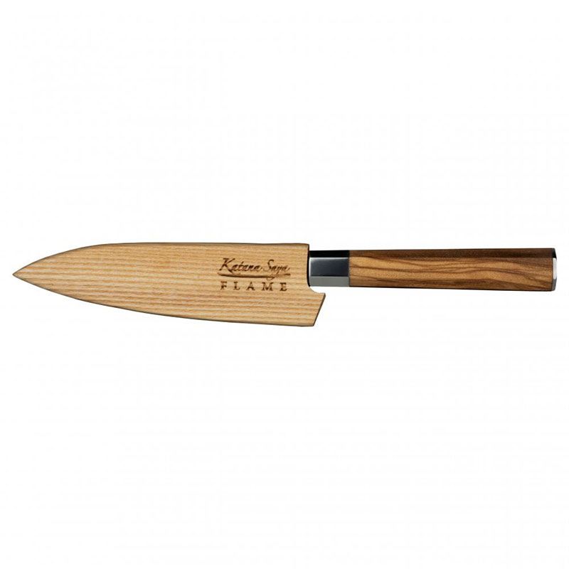 Flame Utility Knife, 12cm, Olive Wood-1