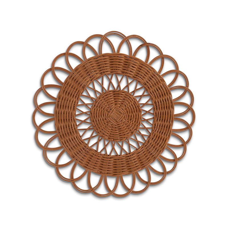 Rattan Placemat, D38cm, Natural Rattan-1