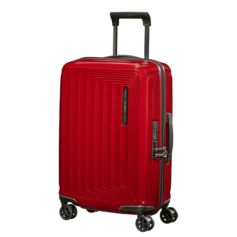 Nuon Cabin Suitcase, H55 x L40 x W20/23cm, Metallic Red-0