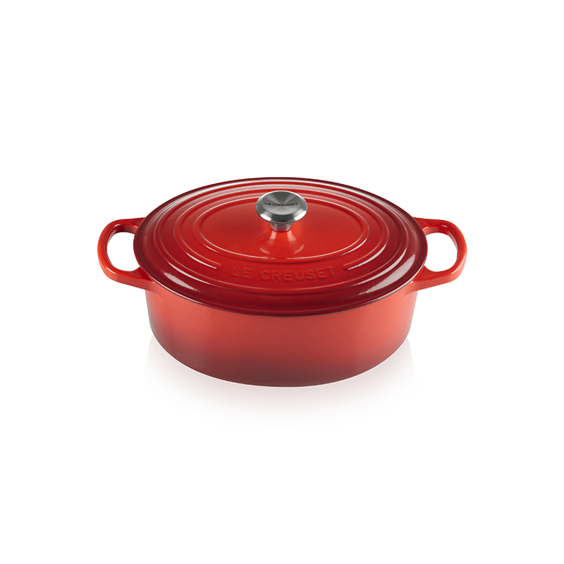 Signature Cast Iron Oval casserole, 25cm - 3 litre, Cerise-0