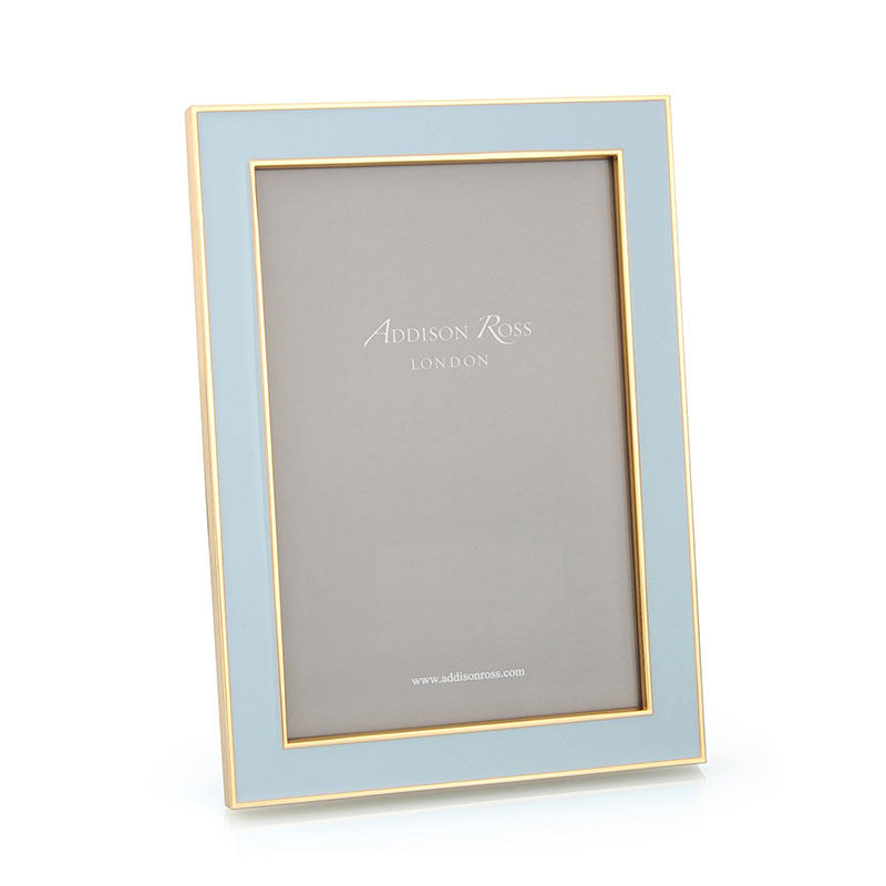 Enamel Photo Frame, 5 x 7", Powder Grey-0