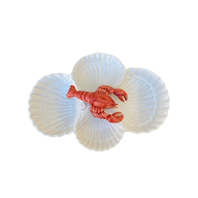 The Lobster Plate, L34 x W25cm, White-0