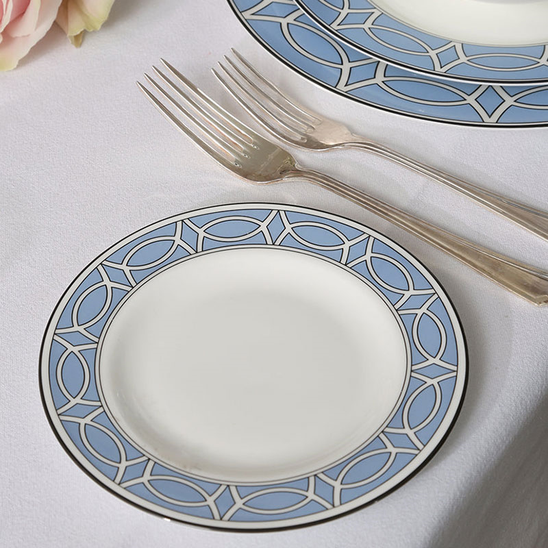 Loop Set of 2 Dinner Plate, D26cm, Cornflower Blue-1