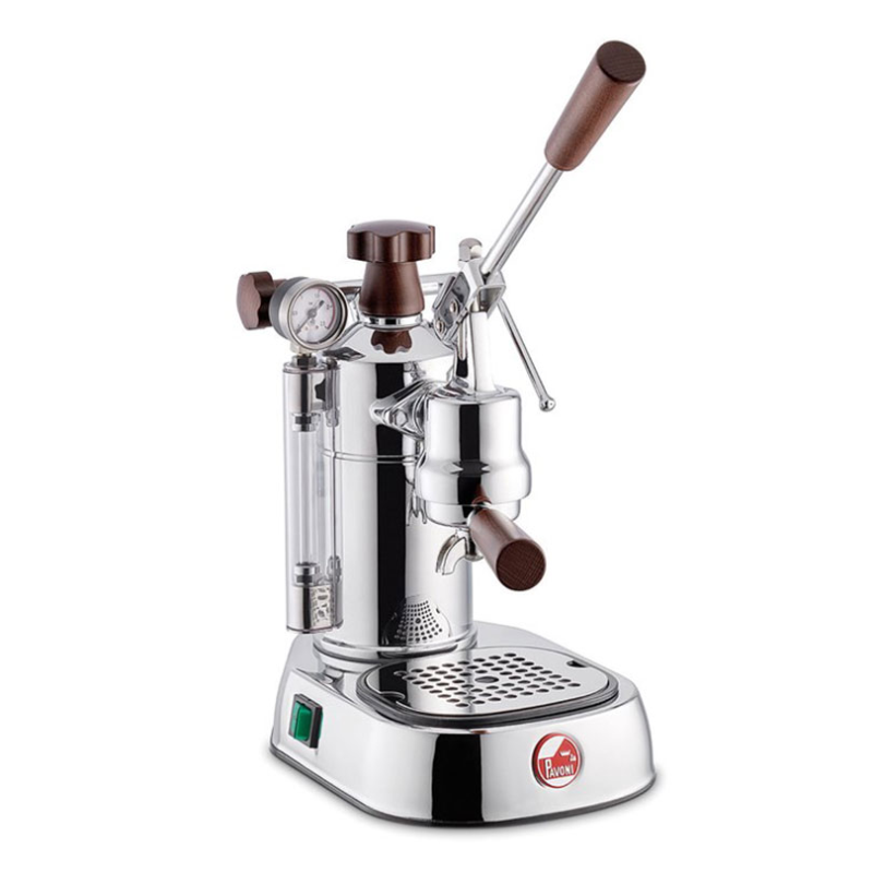 Professional Lusso Coffee Machine, Wood/Stainless Steel-2