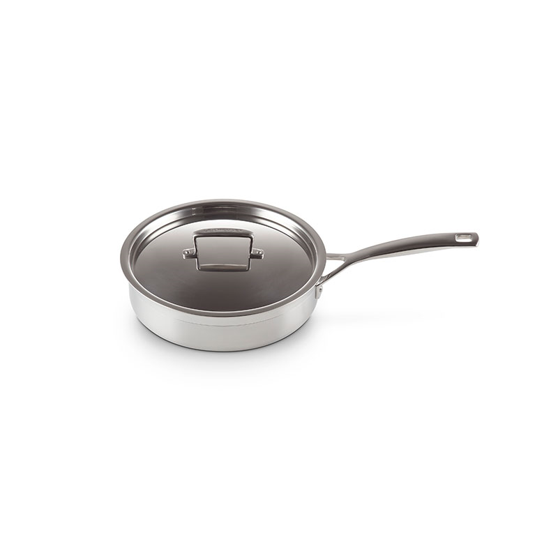 Classic 3-ply Saute Pan, 24cm, Stainless Steel-0