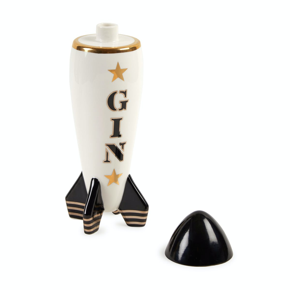 Rocket Gin Decanter, Black & White-1