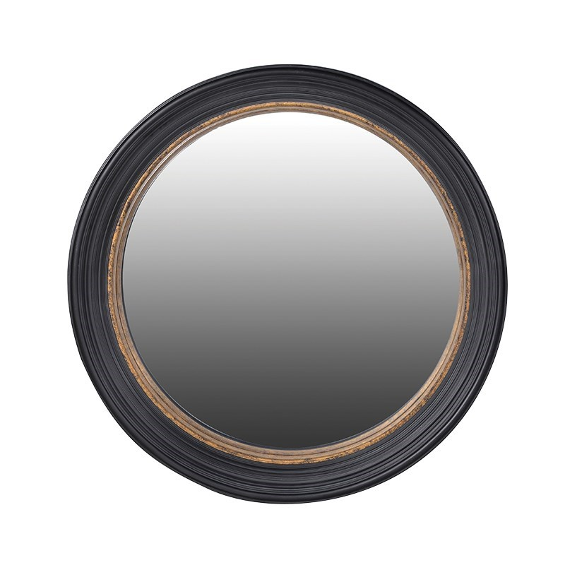 Convex mirror, 85cm, Black & Gold-0