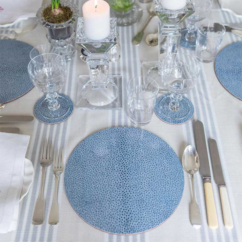 Shagreen Blue, Placemats, Set of 4-0