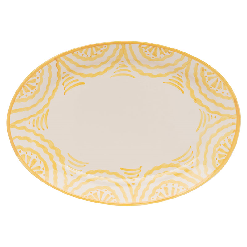 Ondas Serving Platter, L36 x W26.5cm, Yellow-1