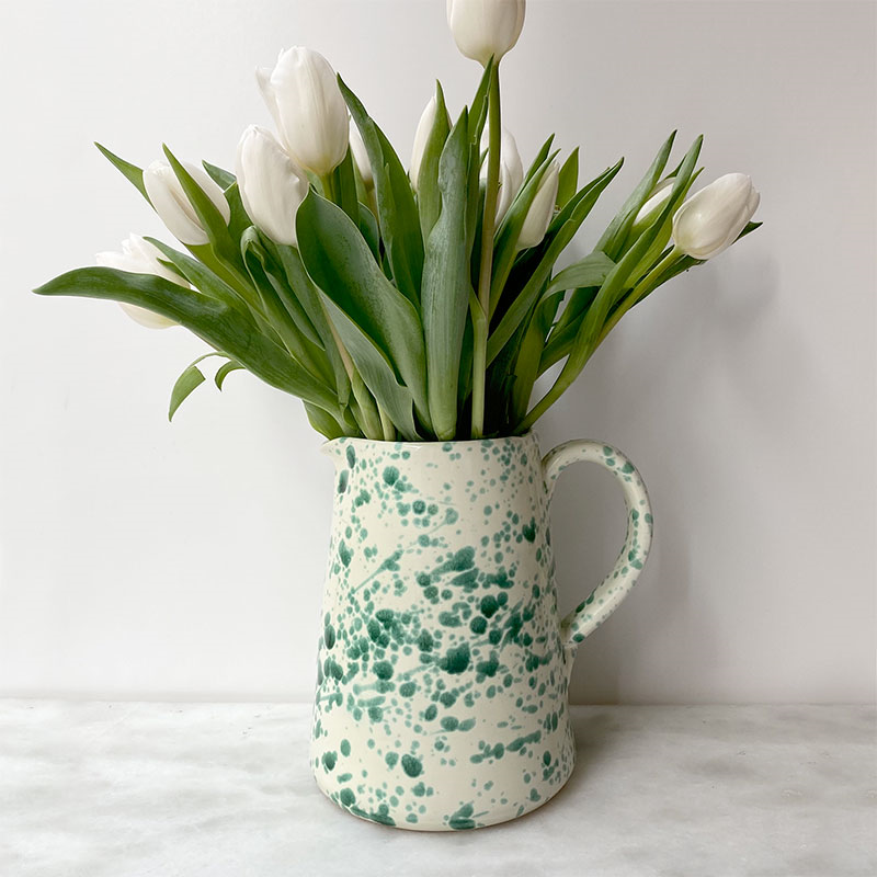 Splatter Jug, H14cm, Pistachio-1