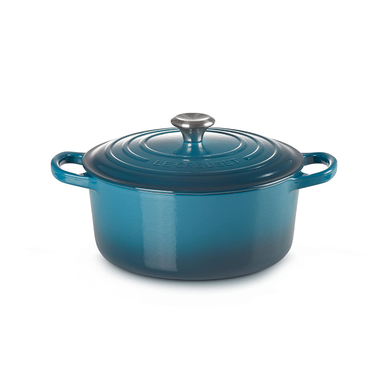 Signature Cast Iron Round casserole, Dia28cm - 6.7L, Deep Teal-3