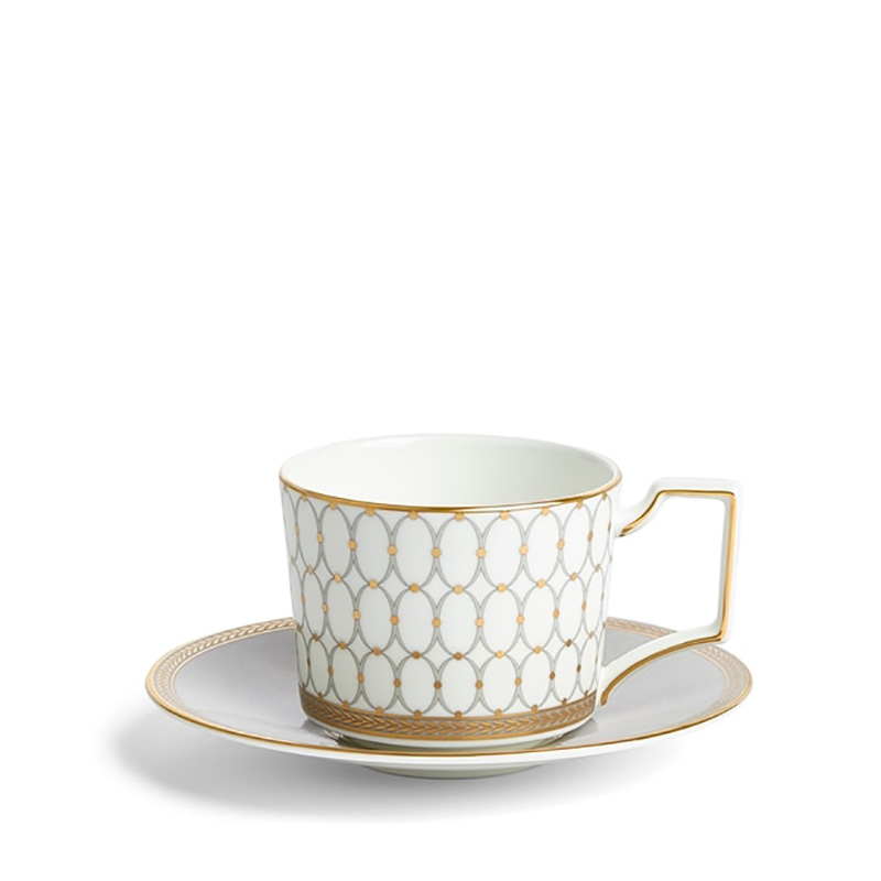 Renaissance Grey Teacup & Saucer-0