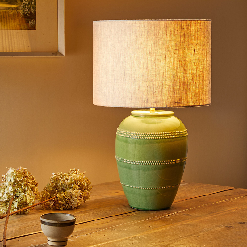 Ted Table Lamp Base Only, H39cm x W22cm, Green-0