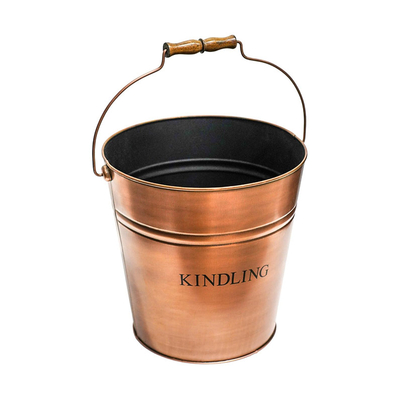 Fireside Kindling Bucket, H30cm, Copper-0