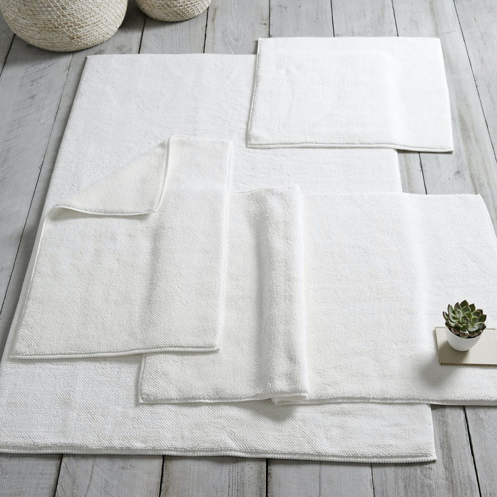 Ile de Re Bath mat, 70 x 110cm, White-0